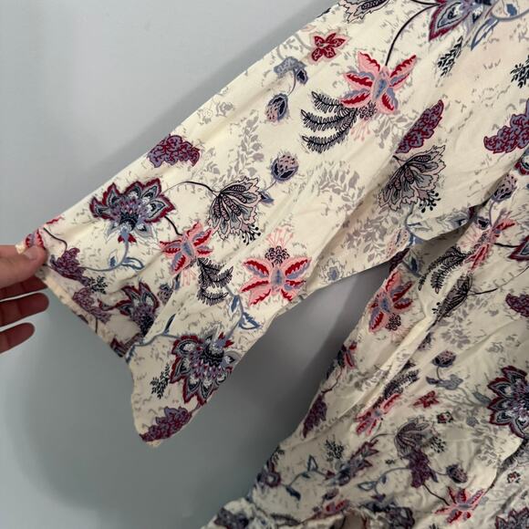 Maurices Open Front Lightweight Floral Cardigan Cover Up Women's Size Small - Picture 4 of 7